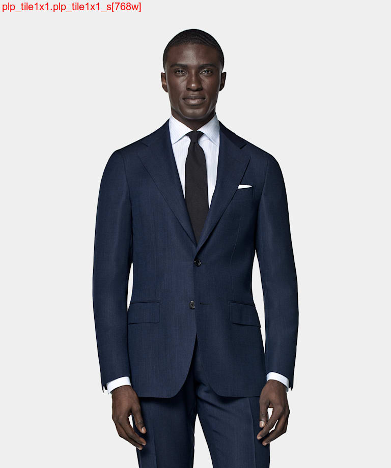 Navy Perennial Tailored Fit Havana Suit